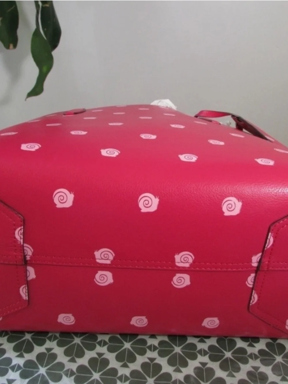 kate spade Hot Pink Printed Tote with Matching Pouch